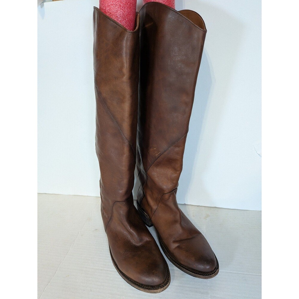 Frye Diana Seam Tall Boots Women's Size 8 Brown Leather Knee High Riding Boots